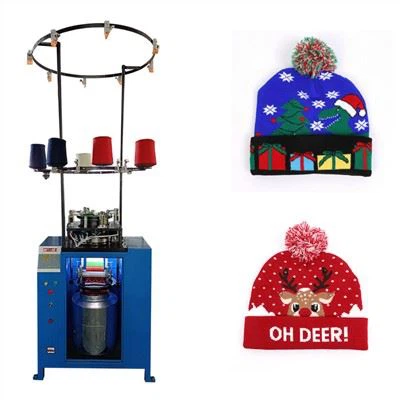 Jacquard tölvutæku hettu prjóna vél